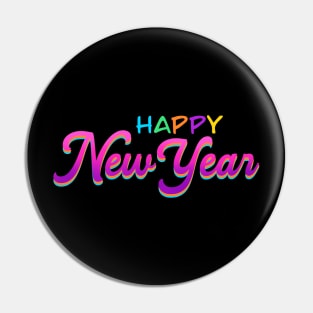 HAPPY NEW YEAR TYPOGRAPHY Pin