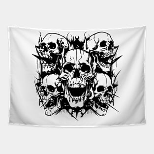 burning skulls Tapestry