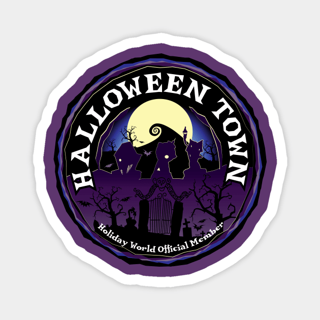 Haloween Town Magnet by MindsparkCreative