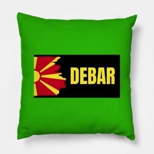 Debar City with North Macedonia Flag Design Pillow