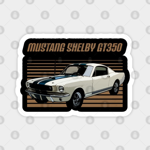 Ford Mustang Shelby GT350 1965 Awesome Automobile Magnet by NinaMcconnell