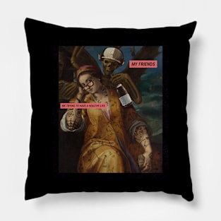 Classical Art Funny Meme Pillow