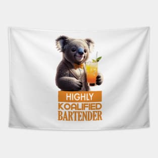 Just a Highly Koalified Bartender Koala 2 Tapestry