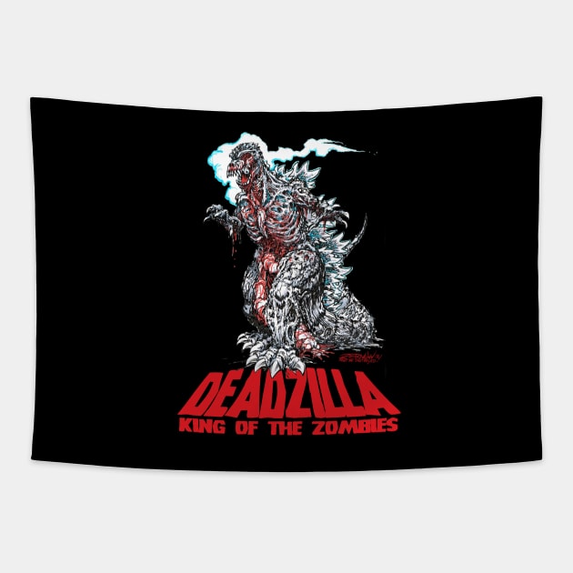 DEADZILLA: KING OF THE ZOMBIES Tapestry by ZornowMustBeDestroyed