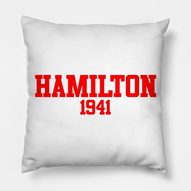 Hamilton 1941 (variant) Pillow by GloopTrekker