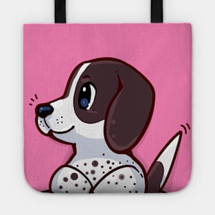 Pocket Cute Pointer Dog Tote