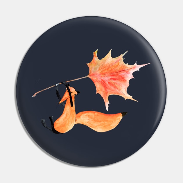 Flying fox with a maple leaf as a paraglider Pin by Elena Ehrenberg