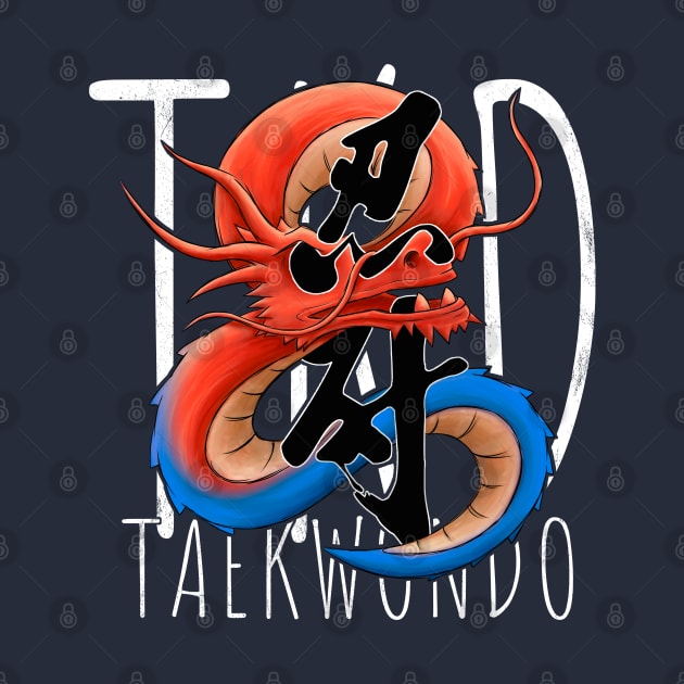 TKD Korean Dragon Yin & Yang Taegeuk Taekwondo Perseverance by SkizzenMonster