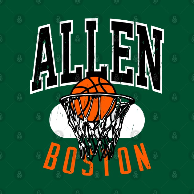 Vintage Boston Basketball Shirt by funandgames