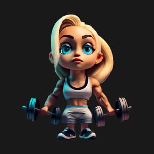 Chibi Lifting Girl T-Shirt