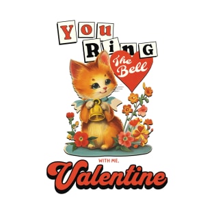 Ring The Bell with Me: Retro Adorable Orange Kitty T-Shirt T-Shirt