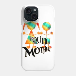 Proud Mother Typographic Bold Colors Phone Case