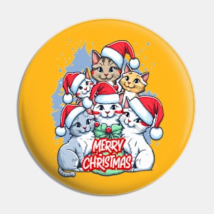 Merry Christmas Cat Squad Meowy Pin