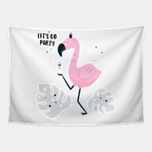 Party flamingo Tapestry