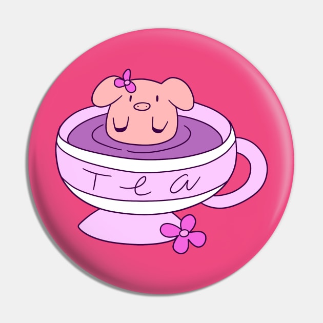 Piggy Tea Pin by saradaboru