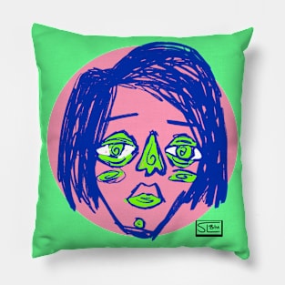 Watermelon sketchy face Pillow