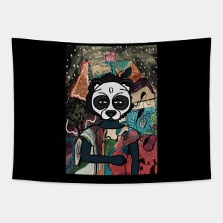 Hashmasks 216 - Enigmatic Female Character in a Blue-themed Night Tapestry