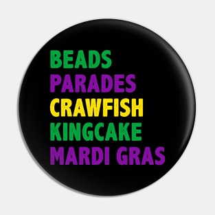 Funny mardi gras Pin