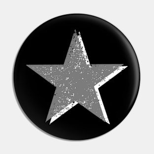 BASIC STEEL GREY STAR DISTRESSED Weathered Effect Pin