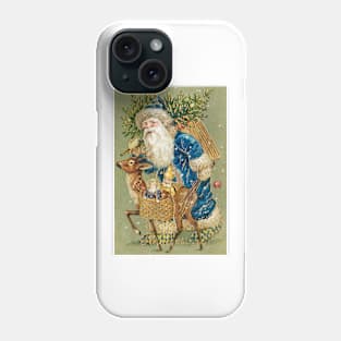 A Merry Christmas With Santa and Reindeer Phone Case