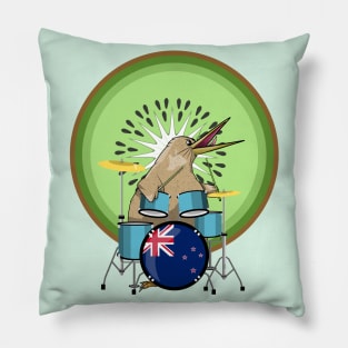 Kiwi Bird Drummer Pillow