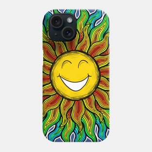 SUPER HAPPY SUN SUNSHINE Psychedelic Sunshine Phone Case