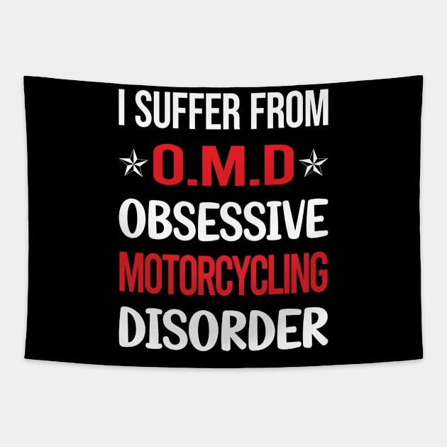 Funny Obsessive 01 Motorcycling Motorcycle Motorbike Motorbiker Biker Tapestry by relativeshrimp