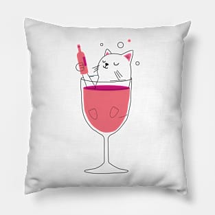 Cat Wine Pillow