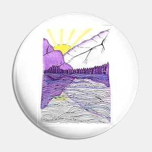 Purple Reflection Pin