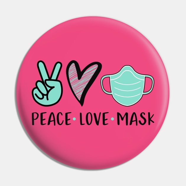 Peace Love Mask Pin by trendybestgift