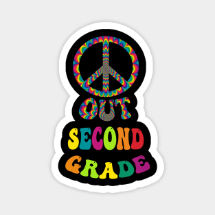 Second Grade Graduate Peace Out Magnet