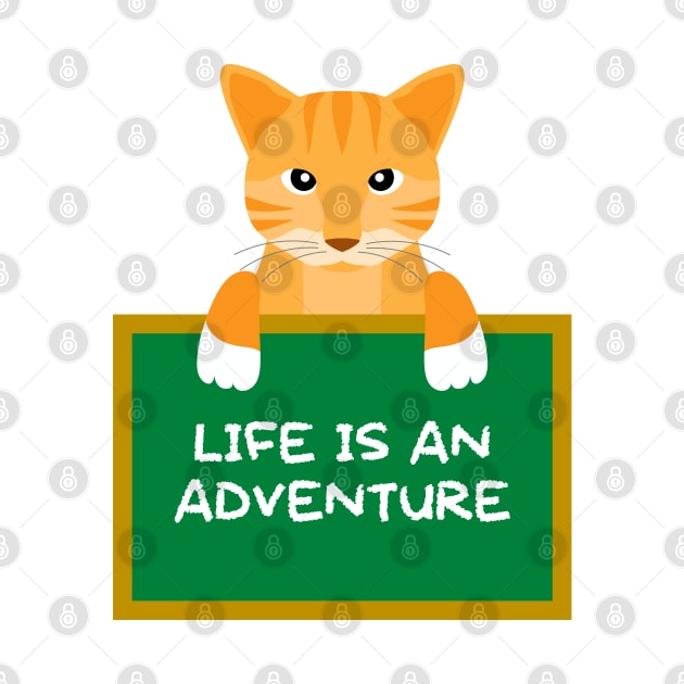 Advice Cat - Life Is An Adventure by inotyler