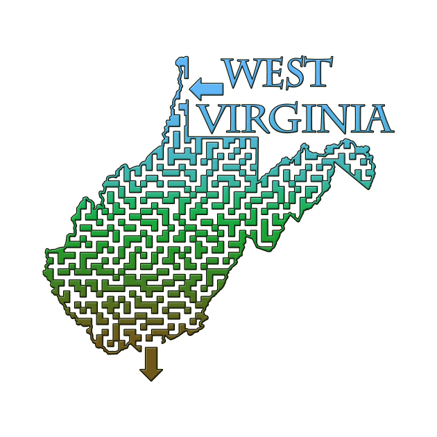 State of West Virginia Colorful Maze by gorff