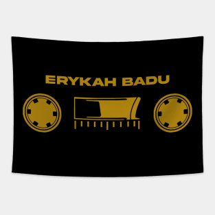 60s cassette with text Erykah Badu Tapestry