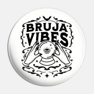 Bruja Vibes Mexican Witch Halloween Witchy Retro Vintage Pin