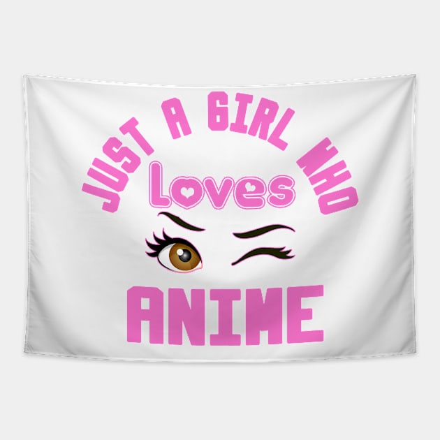 just a girl who loves anime Tapestry by DesStiven