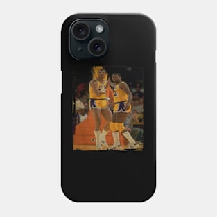 Kareem Abdul Jabbar And Magic Johnson Vintage Phone Case