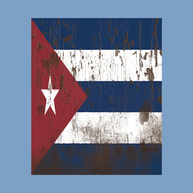 Wooden Cuban Flag by Eric03091978