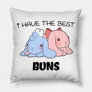 I have the best buns (pastel version) Pillow