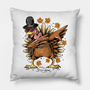 Dabbing Turkey Thanksgiving Day Funny Dab Pillow