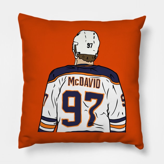 Connor McDavid Back-To Pillow by rattraptees