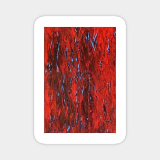 Firefly Sea (blue on red) I/III Magnet