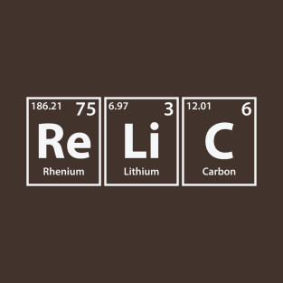 Relic (Re-Li-C) Periodic Elements Spelling T-Shirt