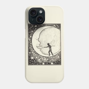 Fairy feeding the crescent moon, so it can grow full Phone Case