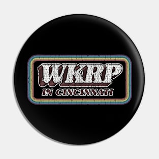 Vintage WKRP Rainbow Border Pin