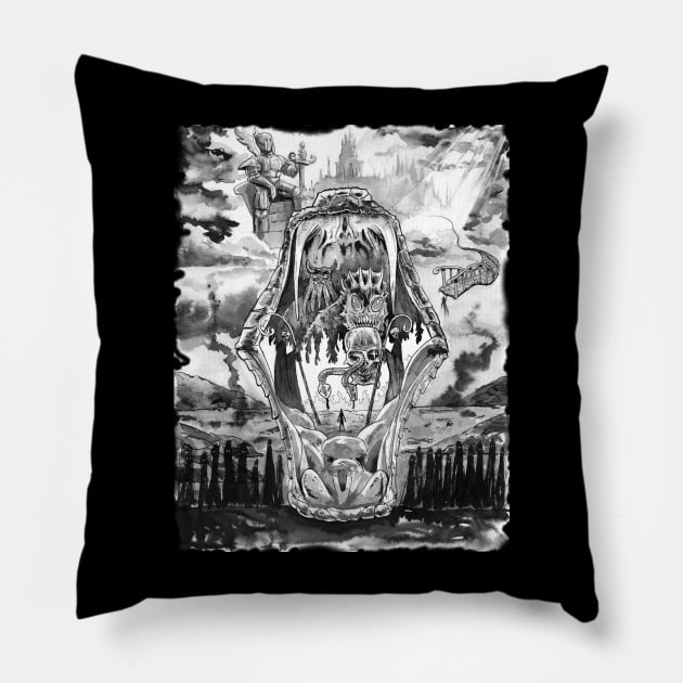 Paradise Lost hoodie (back design) by Ryan Stanley Pillow by Elevated Focusion 