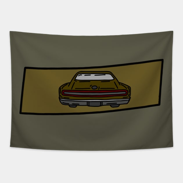 automotive classic cars illustration Tapestry by fokaction