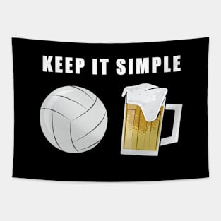 Keep It Simple - Beer and Volleyball Tapestry