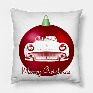 Triumph TR3 British classic car monoblock Christmas ball special edition Pillow