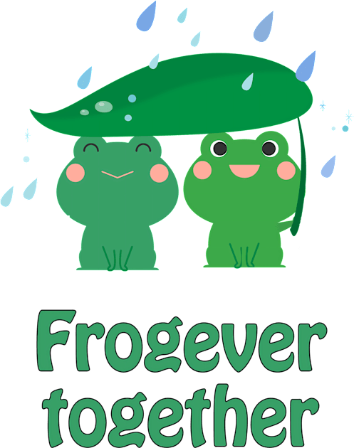 Frogever together - cute & romantic love pun Kids T-Shirt by punderful_day